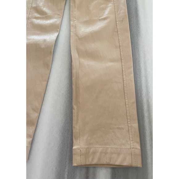 BRUNELLO CUCINELLI BEIGE LEATHER SKINNY PANTS SIZE 2 NWT - Picture 2 of 6